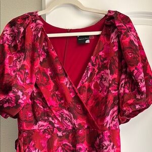 Melissa Red and Pink Floral Maxi Dress